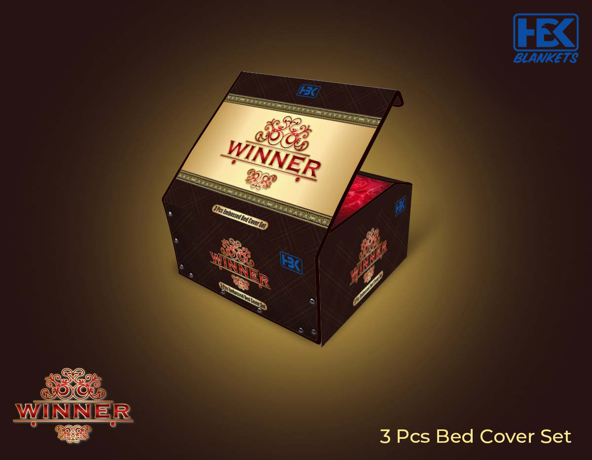 Winner 3 Pcs Bed Cover Set, 5 Pcs